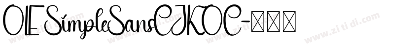 OLF SimpleSansCJKOC字体转换